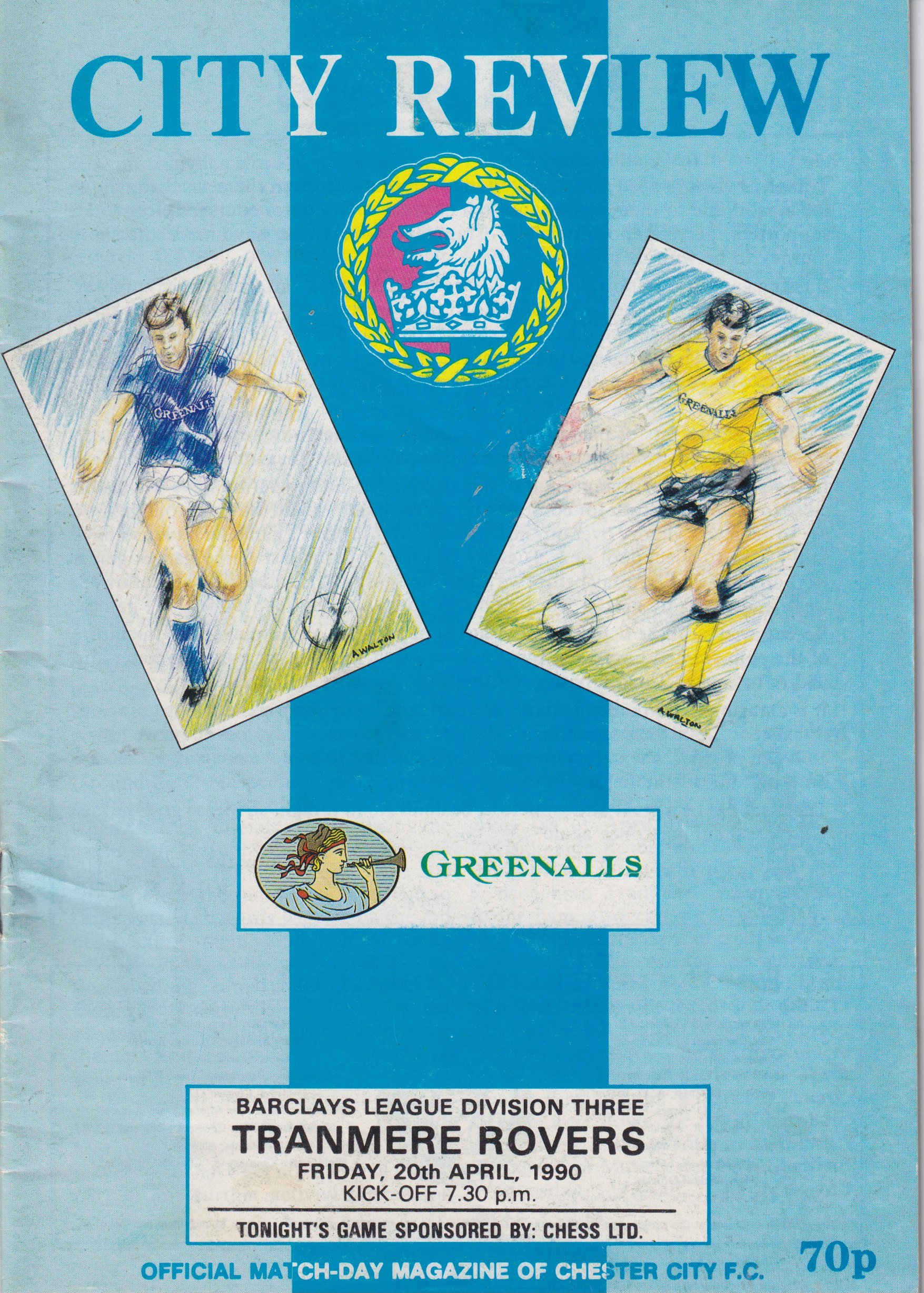 Chester v Tranmere Rovers match programme